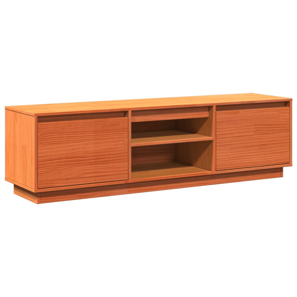 TV-Schrank Wachsbraun 140x35x40 cm Massivholz Kiefer