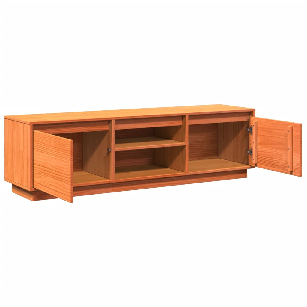 TV-Schrank Wachsbraun 140x35x40 cm Massivholz Kiefer