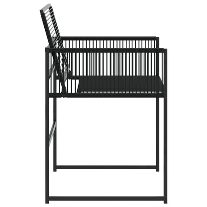 Gartenstühle 4 Stk. Schwarz Poly Rattan