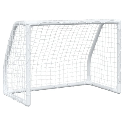 Fußballtore für Kinder 2 Stk. mit Ball Weiß 64x35x48 cm Metall