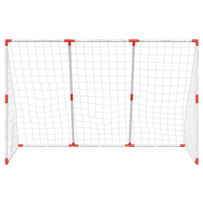 Fußballtor für Kinder mit Bällen 2-in-1 Weiß 184x64x124 cm