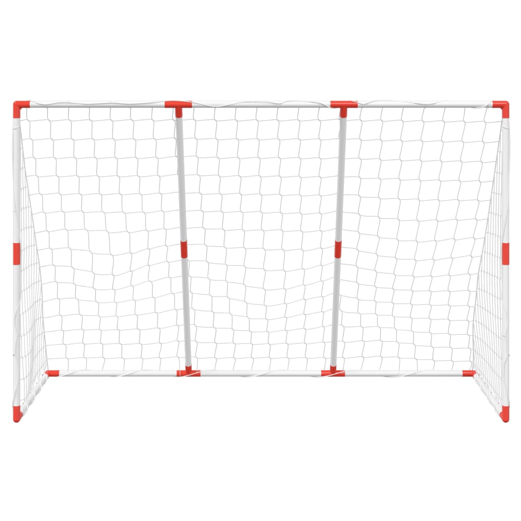 Fußballtor für Kinder mit Bällen 2-in-1 Weiß 184x64x124 cm