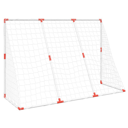 Fußballtor für Kinder mit Bällen 2-in-1 Weiß 184x64x124 cm