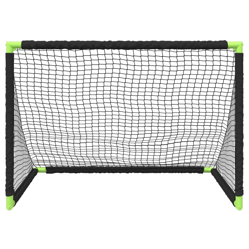 Fußballtor für Kinder Klappbar Schwarz 90x64x64 cm