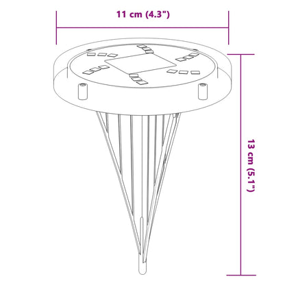 Solar-Bodenleuchten mit Erdspieß 12 Stk. Warmweiß