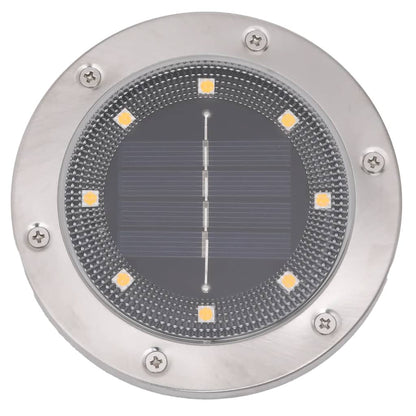 Solar-Bodenleuchten mit Erdspieß 12 Stk. Warmweiß