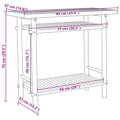 Konsolentisch 90x37x75 cm Bambus