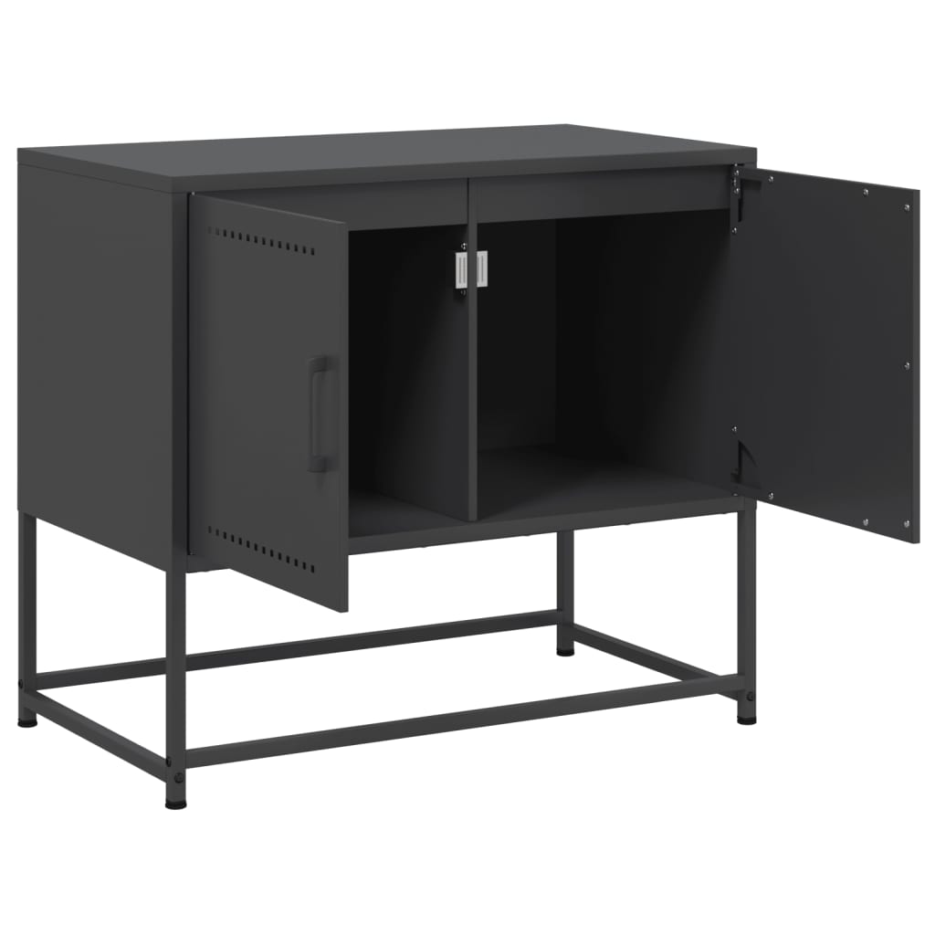 TV-Schrank Schwarz 68,5x39x60,5 cm Stahl