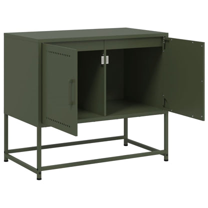 TV-Schrank Olivgrün 68,5x39x60,5 cm Stahl