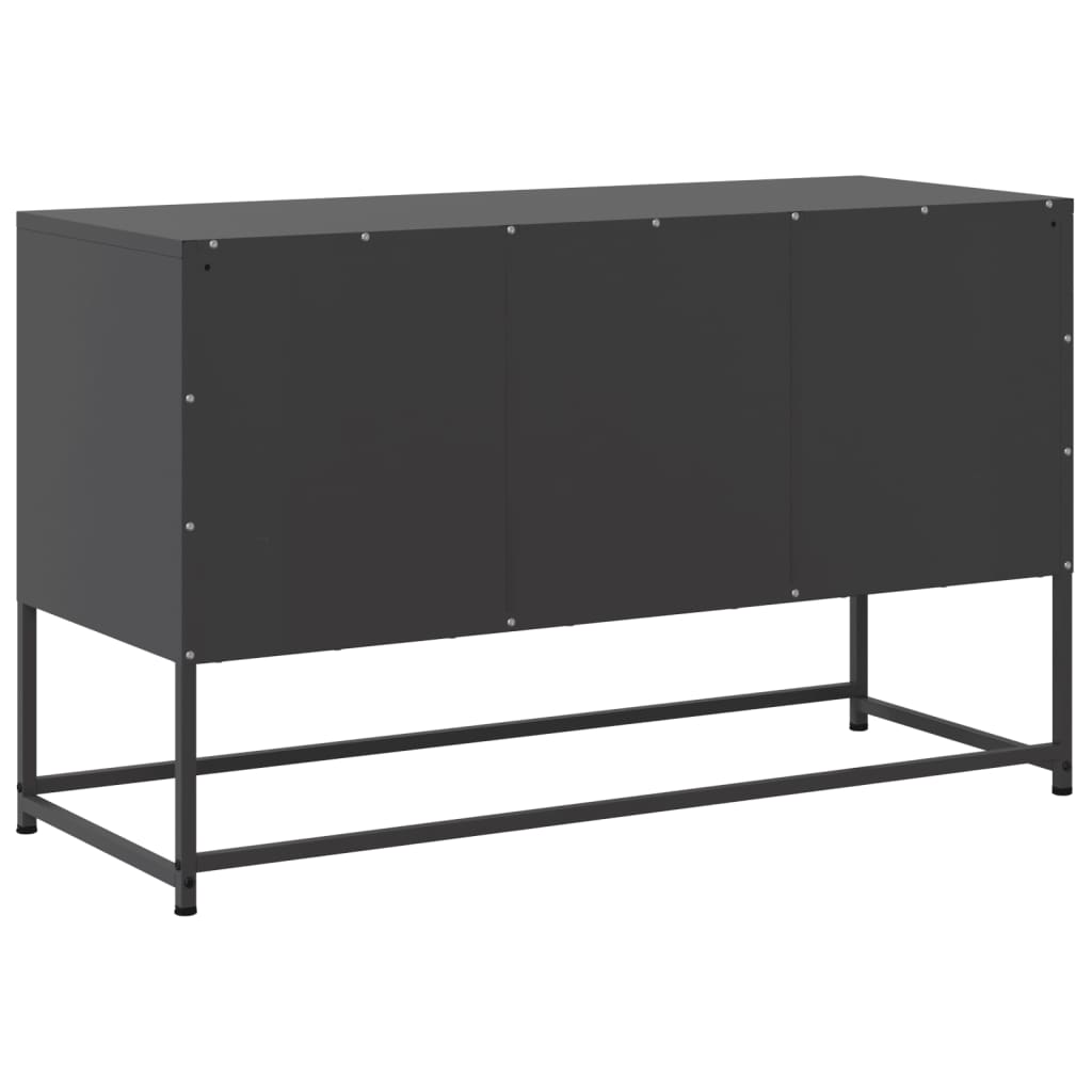 TV-Schrank Schwarz 100,5x39x60,5 cm Stahl