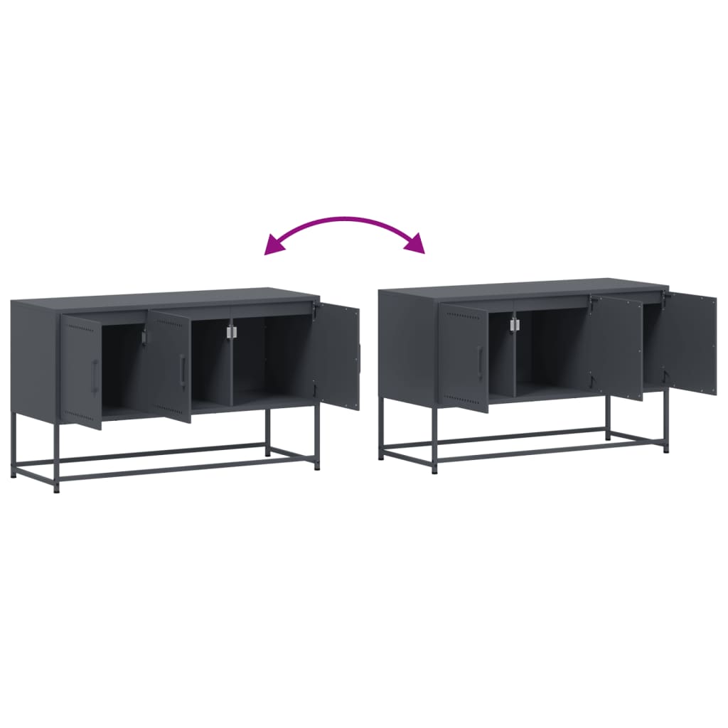 TV-Schrank Anthrazit 100,5x39x60,5 cm Stahl