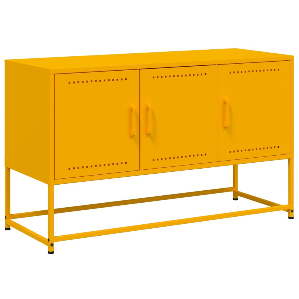 TV-Schrank Senfgelb 100,5x39x60,5 cm Stahl