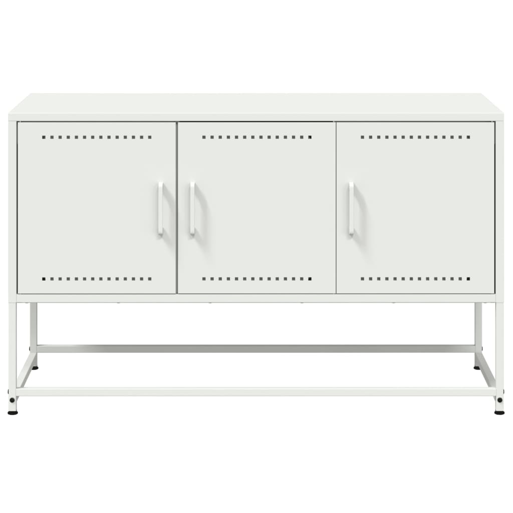 TV-Schrank Weiß 100,5x39x60,5 cm Stahl