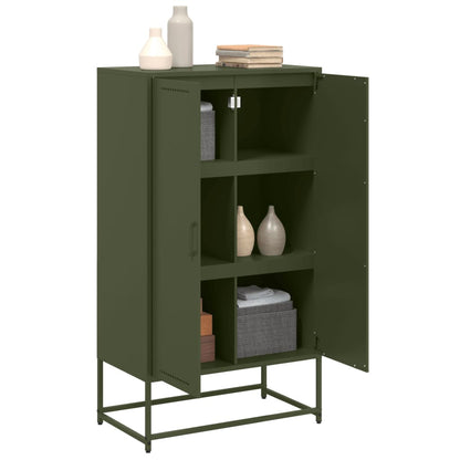 Highboard Weiß 68,5x38,5x123,5 cm Stahl