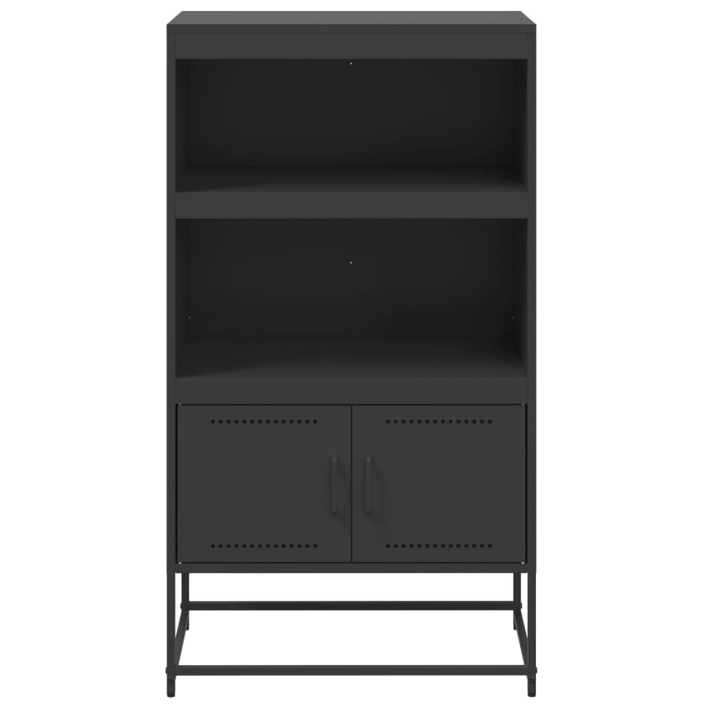 Highboard Schwarz 68,5x38,5x123,5 cm Stahl