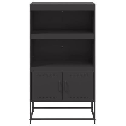 Highboard Schwarz 68,5x38,5x123,5 cm Stahl