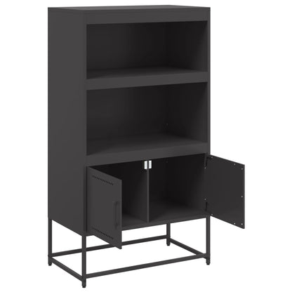 Highboard Schwarz 68,5x38,5x123,5 cm Stahl