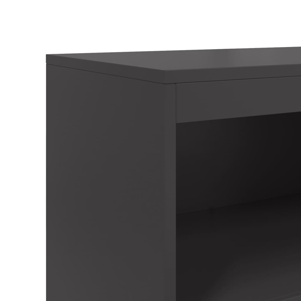 Highboard Schwarz 68,5x38,5x123,5 cm Stahl