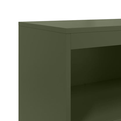 Highboard Olivgrün 68,5x38,5x123,5 cm Stahl