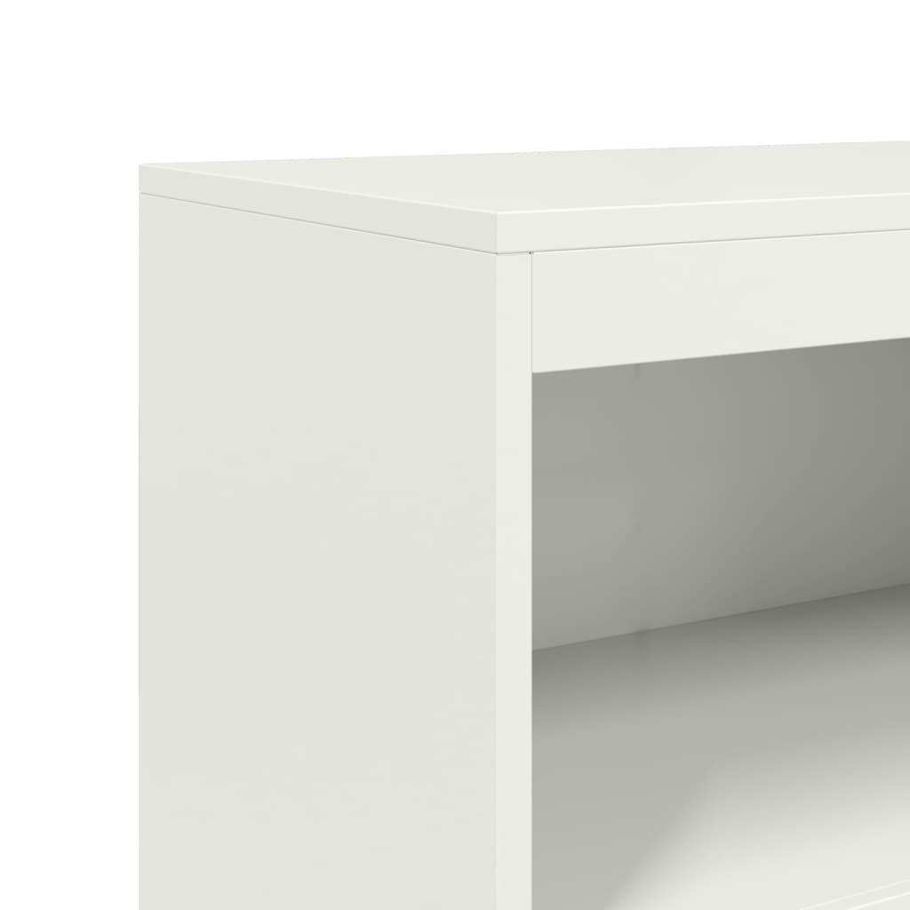 Highboard Weiß 68,5x38,5x123,5 cm Stahl