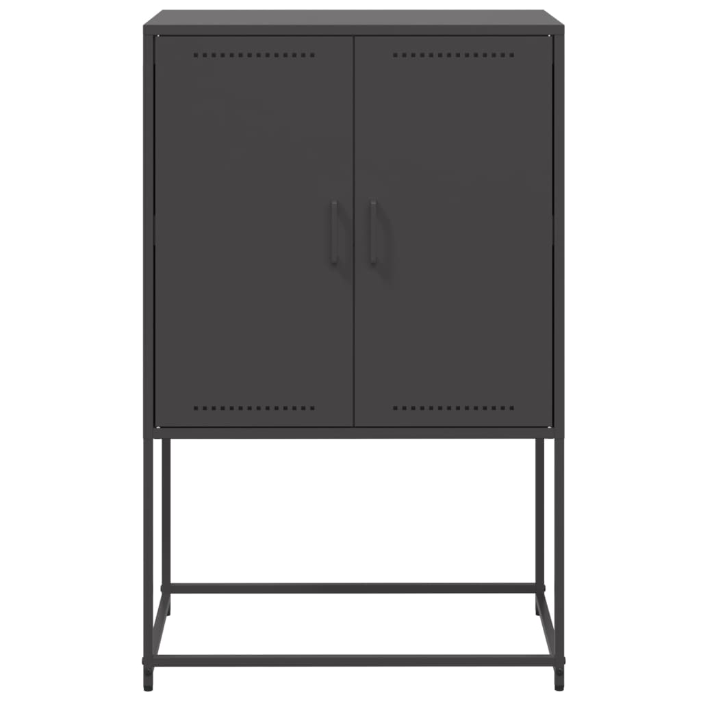 Highboard Schwarz 68,5x38,5x107 cm Stahl