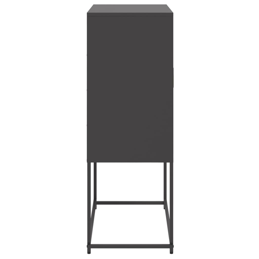 Highboard Schwarz 68,5x38,5x107 cm Stahl