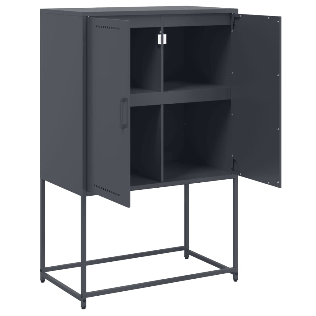 TV-Schrank Schwarz 68x39x60,5 cm Stahl