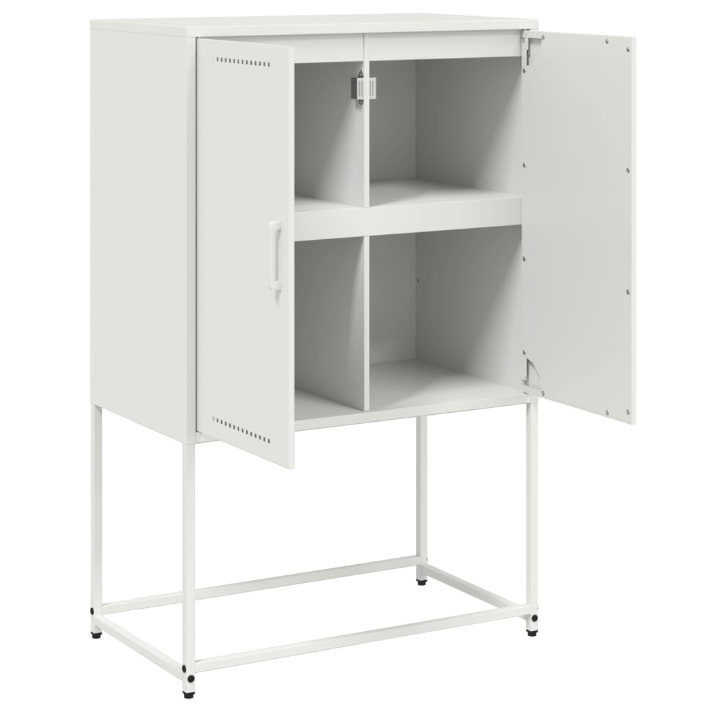 TV-Schrank Weiß 68x39x60,5 cm Stahl