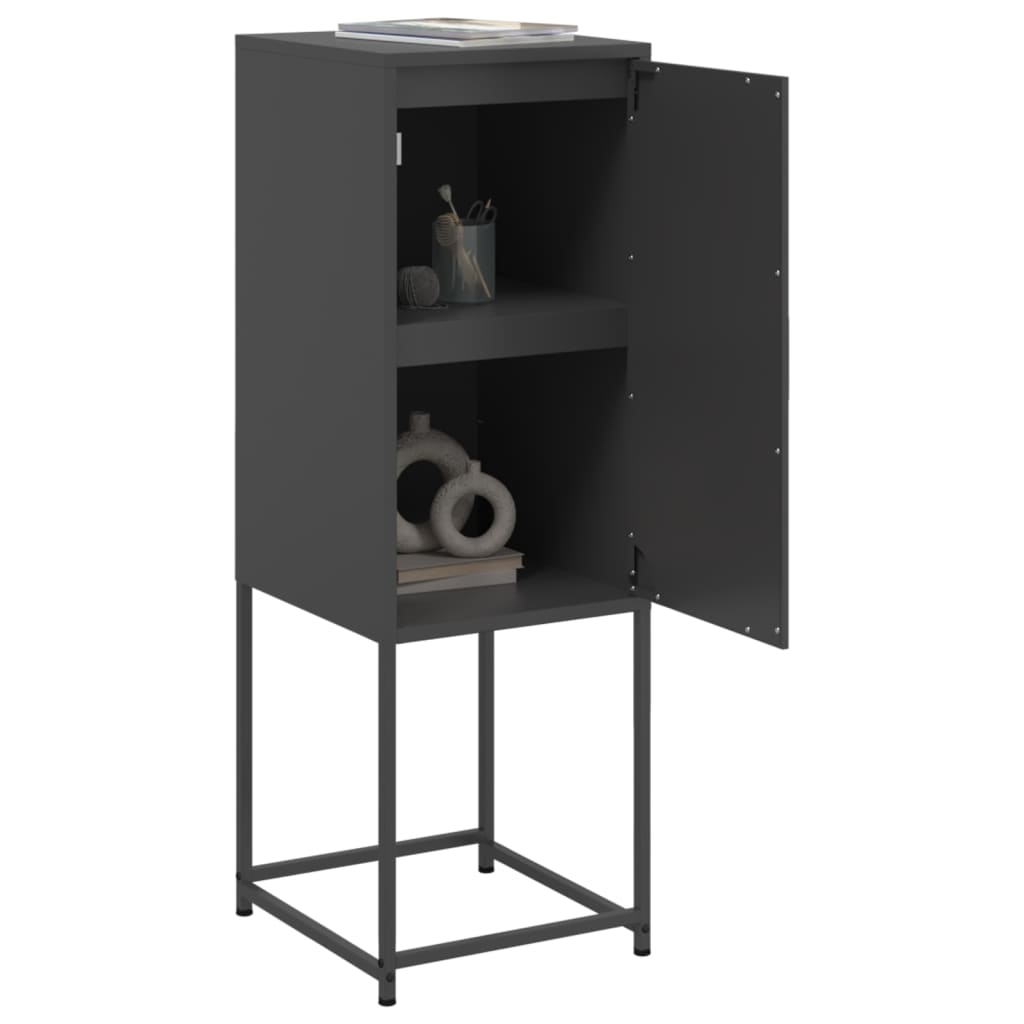 Highboard Schwarz 36x39x107 cm Stahl