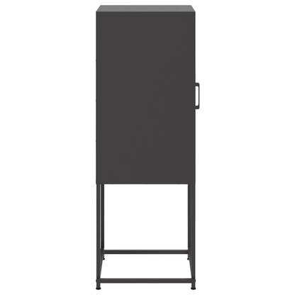 Highboard Schwarz 36x39x107 cm Stahl