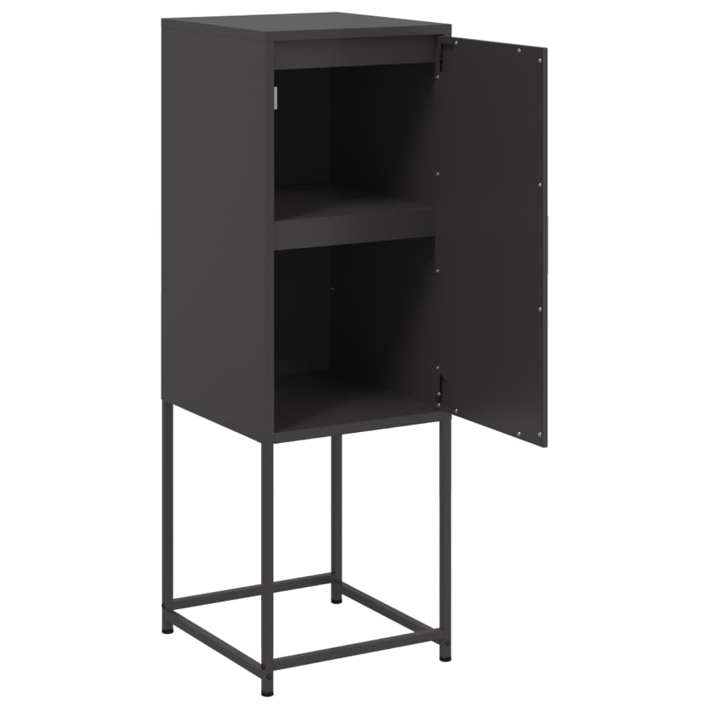 Highboard Schwarz 36x39x107 cm Stahl