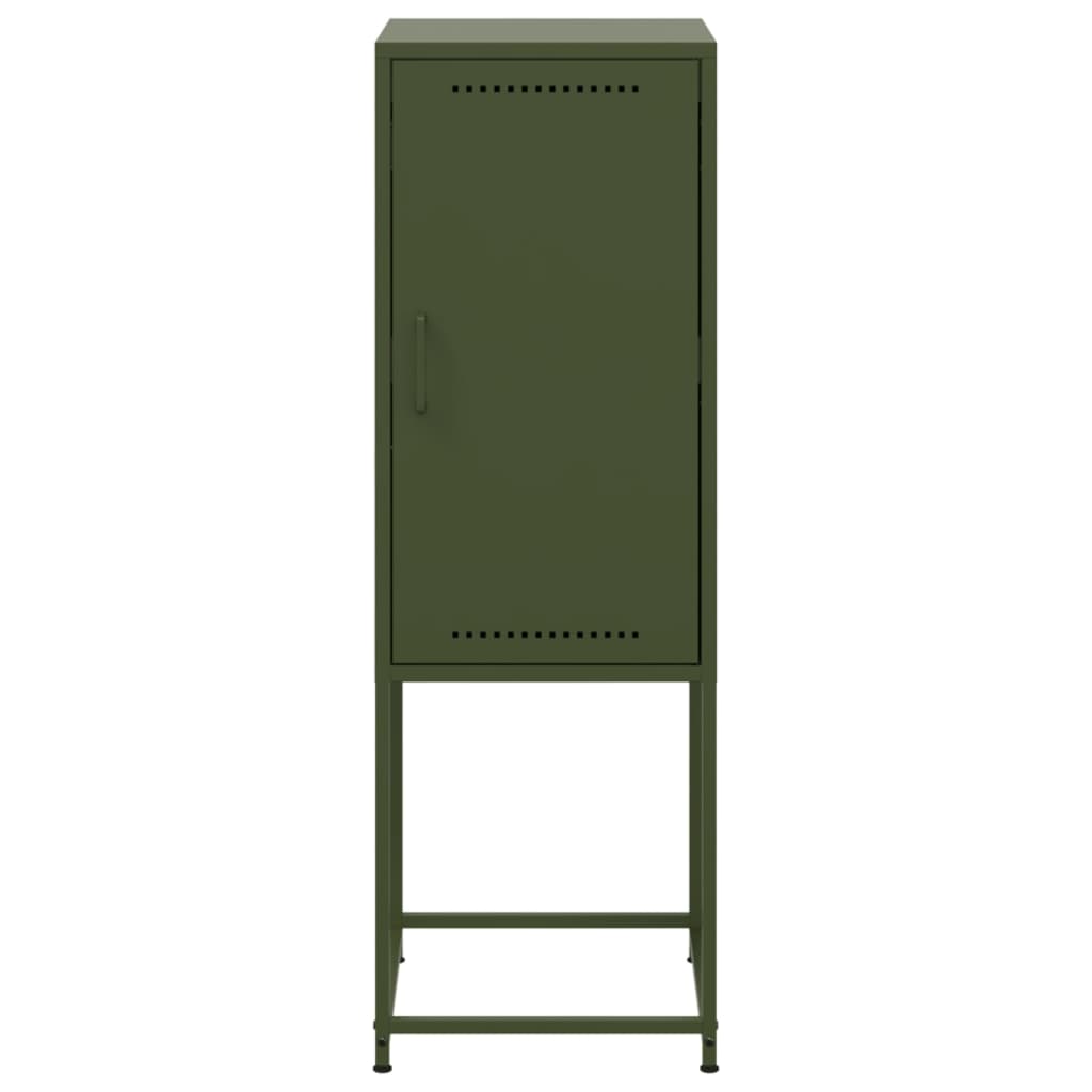 Highboard Olivgrün 36x39x107 cm Stahl