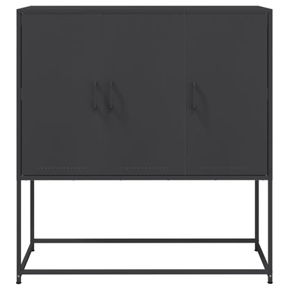 Highboard Schwarz 100,5x39x107 cm Stahl