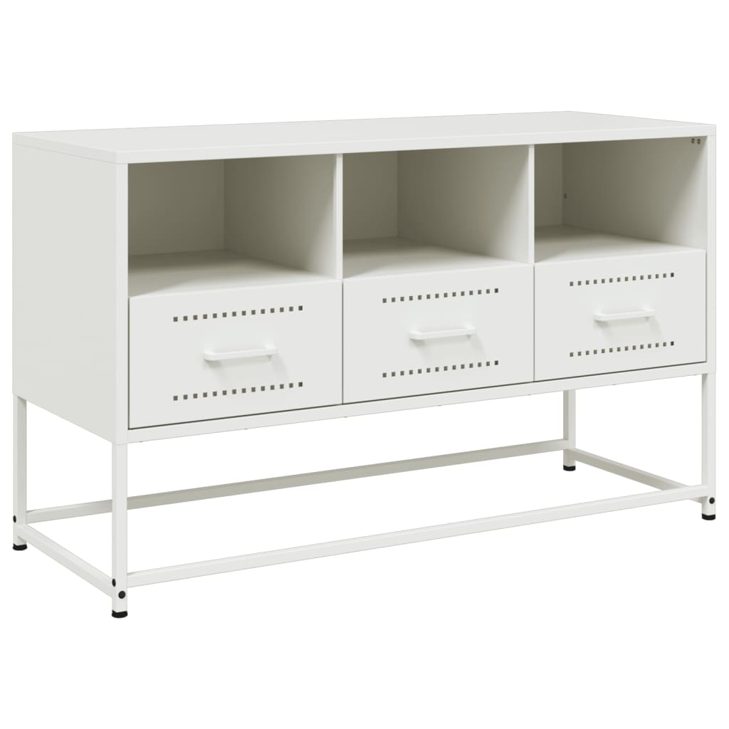 TV-Schrank Weiß 100,5x39x60,5 cm Stahl