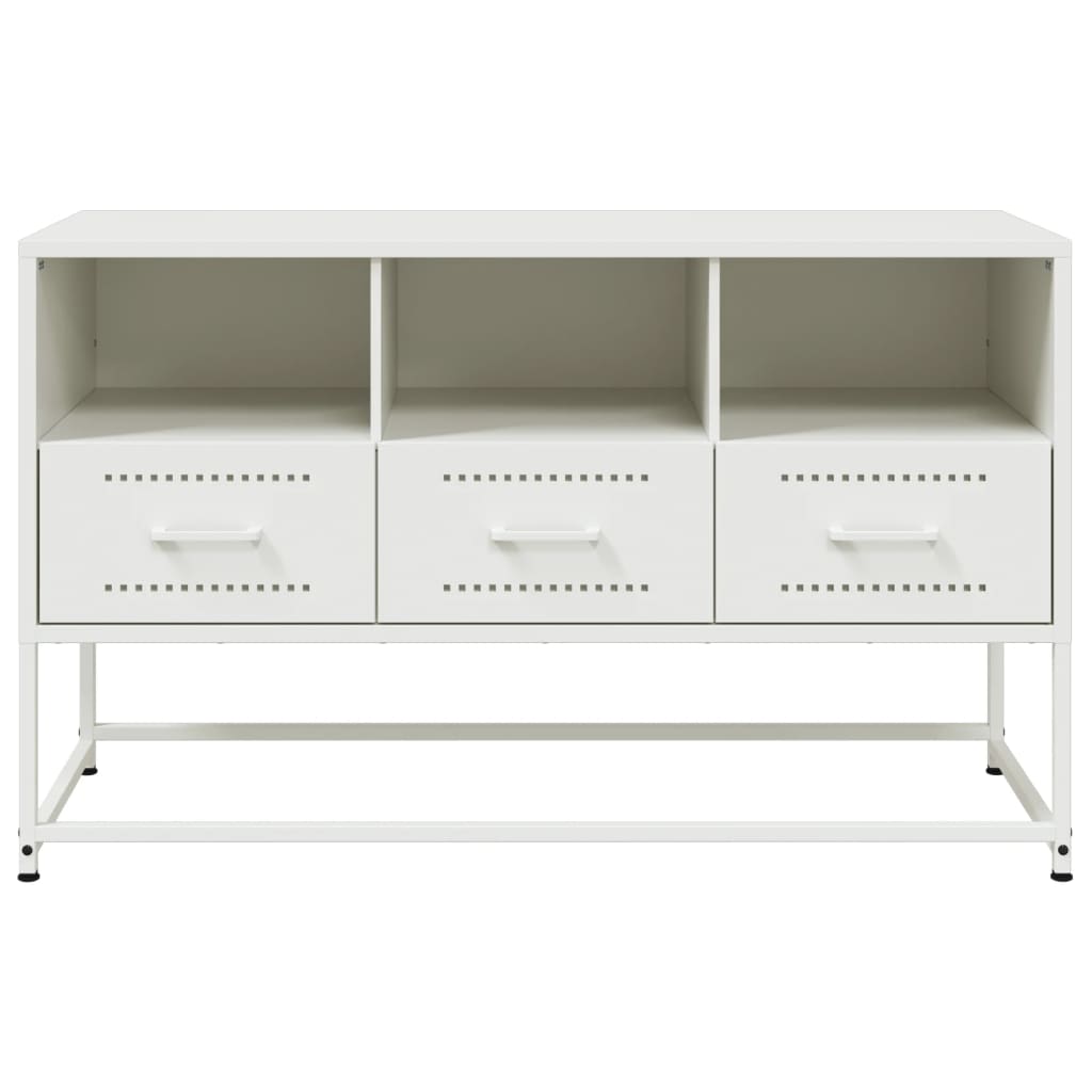 TV-Schrank Weiß 100,5x39x60,5 cm Stahl