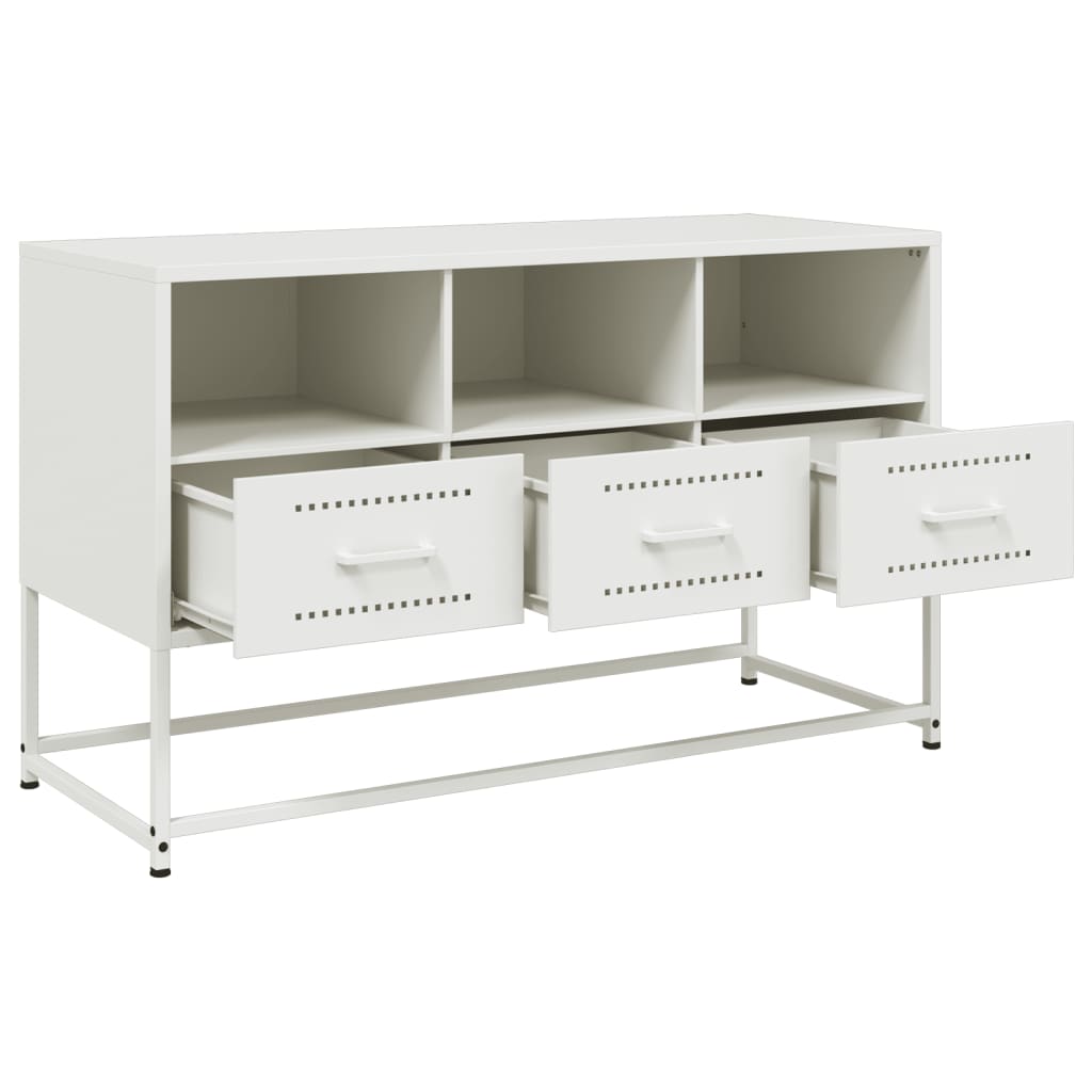 TV-Schrank Weiß 100,5x39x60,5 cm Stahl