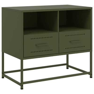 TV-Schrank Olivgrün 68x39x60,5 cm Stahl