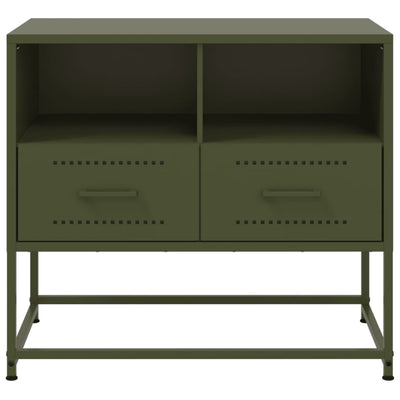 TV-Schrank Olivgrün 68x39x60,5 cm Stahl