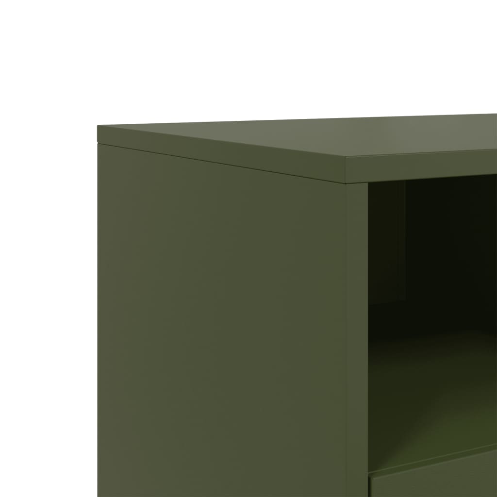 TV-Schrank Olivgrün 68x39x60,5 cm Stahl