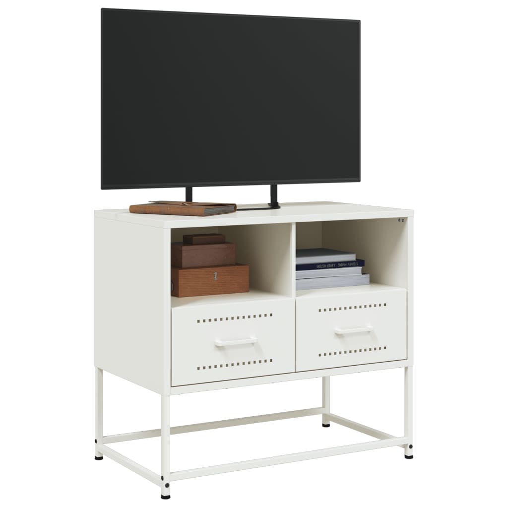 TV-Schrank Weiß 68x39x60,5 cm Stahl