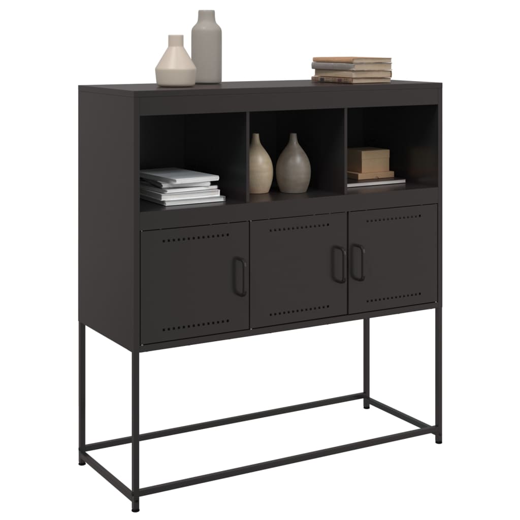 Sideboard Schwarz 100,5x39x107 cm Stahl