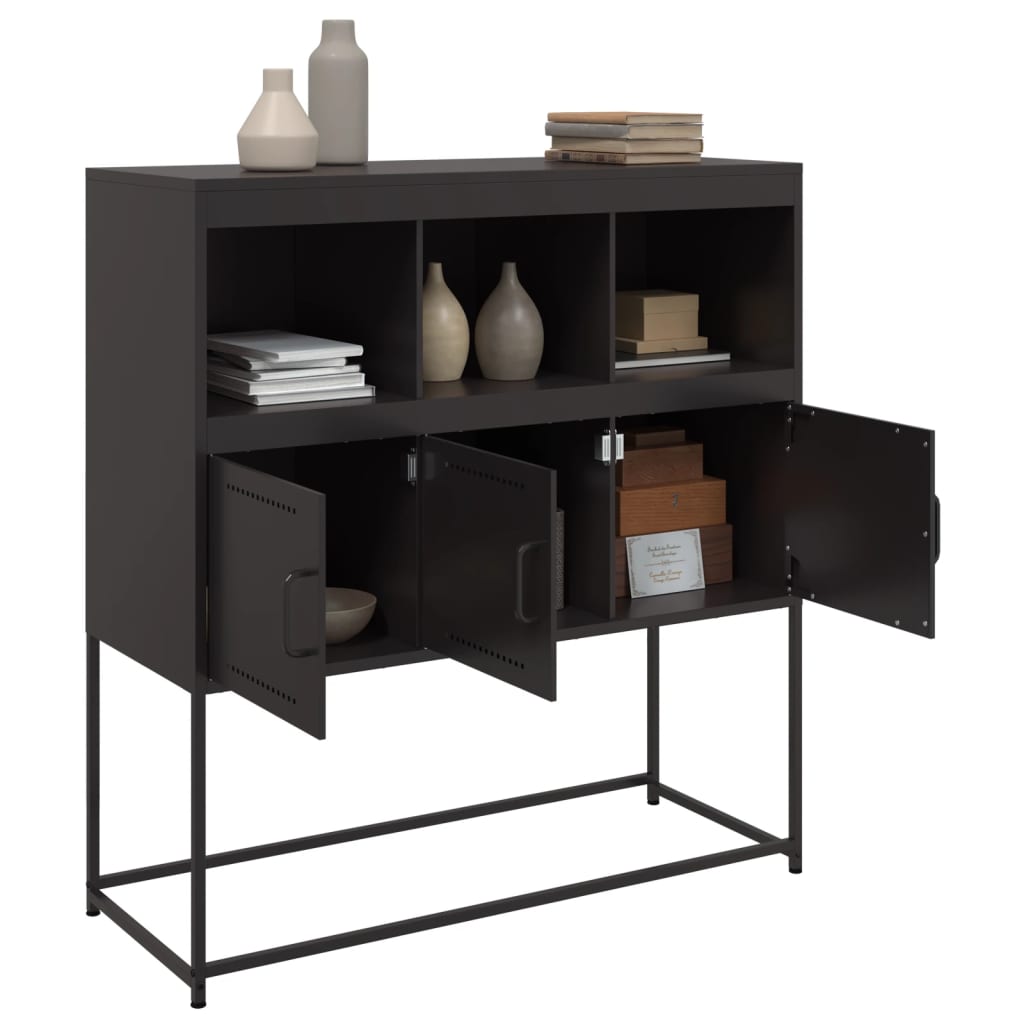 Sideboard Schwarz 100,5x39x107 cm Stahl