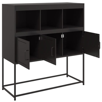 Sideboard Schwarz 100,5x39x107 cm Stahl