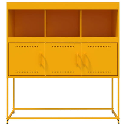 Sideboard Senfgelb 100,5x39x107 cm Stahl