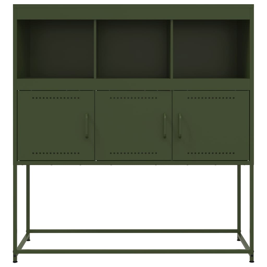 Sideboard Olivgrün 100,5x39x107 cm Stahl