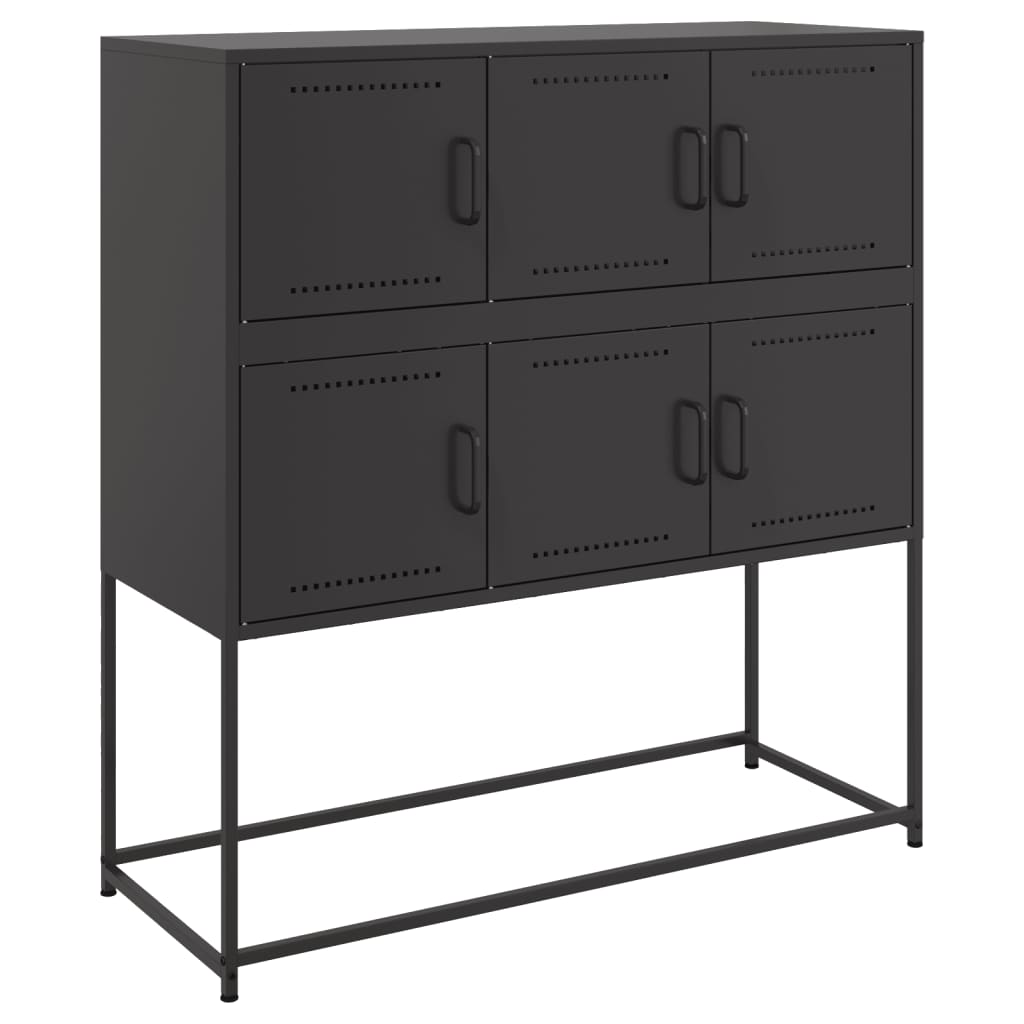 Sideboard Schwarz 100,5x39x107 cm Stahl