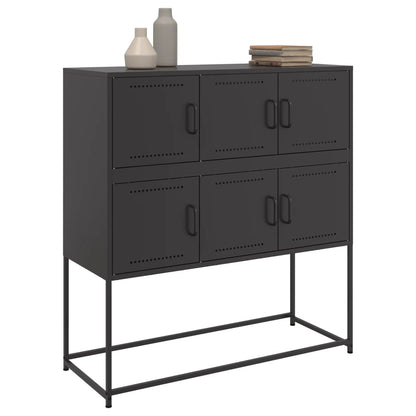 Sideboard Schwarz 100,5x39x107 cm Stahl