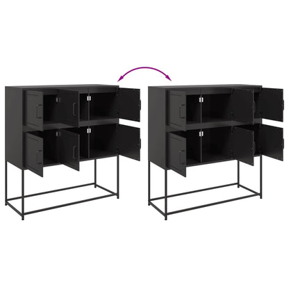 Sideboard Schwarz 100,5x39x107 cm Stahl