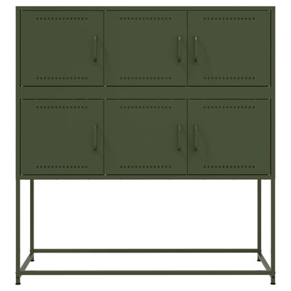 Sideboard Olivgrün 100,5x39x107 cm Stahl