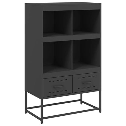 Highboard Schwarz 68x39x111,5 cm Stahl